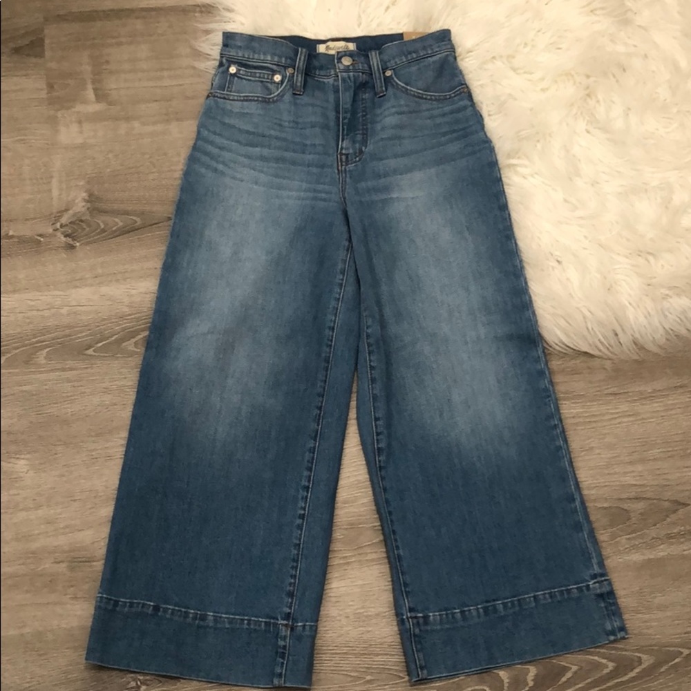 NWT Madewell wide leg crop jeans - Picture 2 of 11